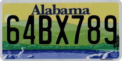 AL license plate 64BX789