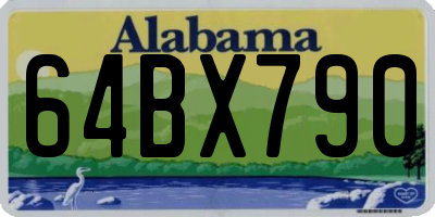 AL license plate 64BX790