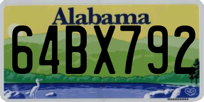 AL license plate 64BX792