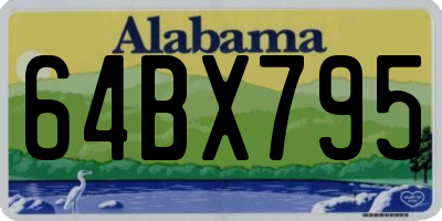 AL license plate 64BX795