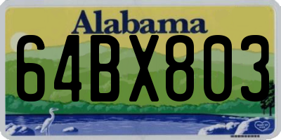AL license plate 64BX803