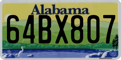 AL license plate 64BX807
