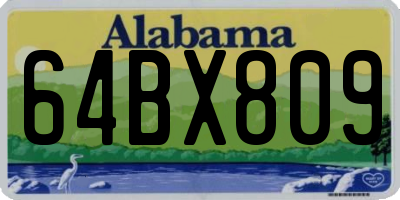 AL license plate 64BX809