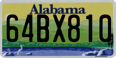 AL license plate 64BX810