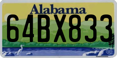 AL license plate 64BX833