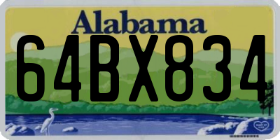 AL license plate 64BX834