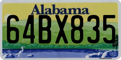 AL license plate 64BX835