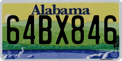 AL license plate 64BX846