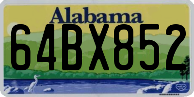 AL license plate 64BX852