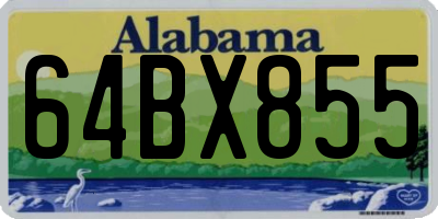 AL license plate 64BX855