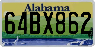 AL license plate 64BX862