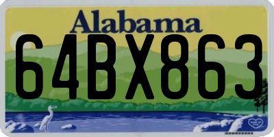 AL license plate 64BX863