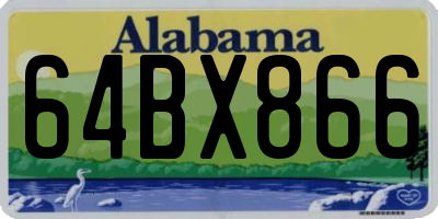 AL license plate 64BX866