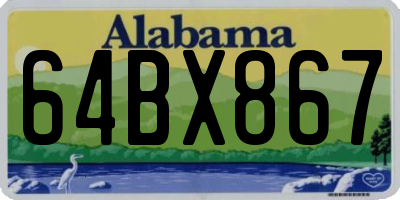 AL license plate 64BX867