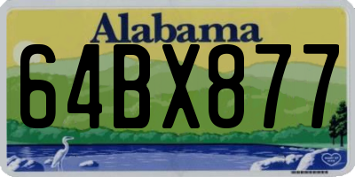 AL license plate 64BX877