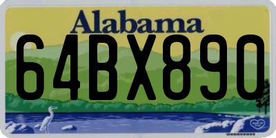 AL license plate 64BX890