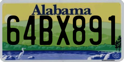 AL license plate 64BX891