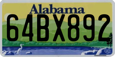 AL license plate 64BX892