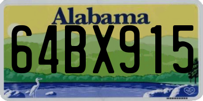 AL license plate 64BX915