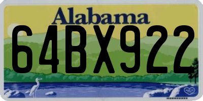 AL license plate 64BX922