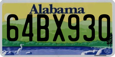 AL license plate 64BX930