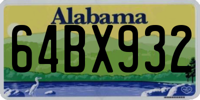 AL license plate 64BX932