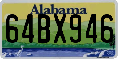 AL license plate 64BX946
