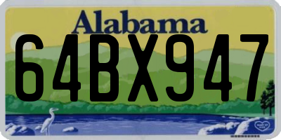 AL license plate 64BX947