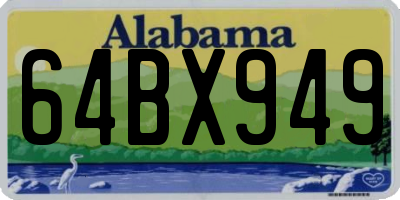 AL license plate 64BX949
