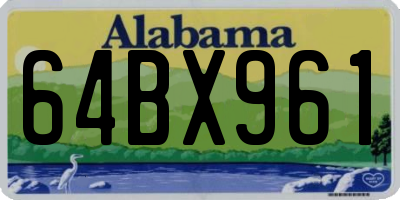 AL license plate 64BX961
