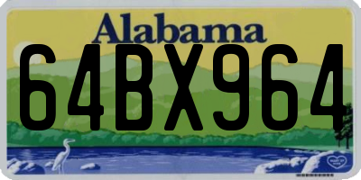 AL license plate 64BX964