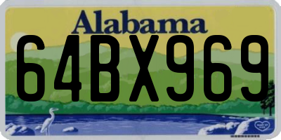 AL license plate 64BX969