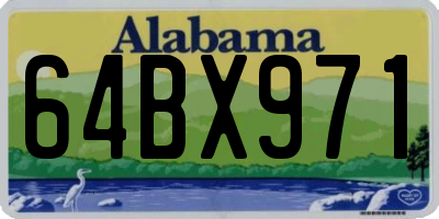 AL license plate 64BX971