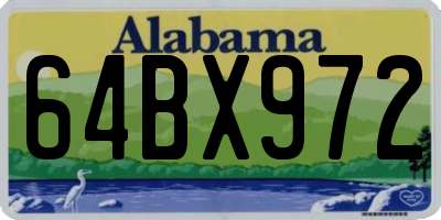 AL license plate 64BX972