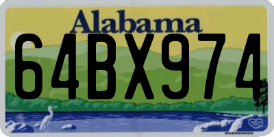 AL license plate 64BX974