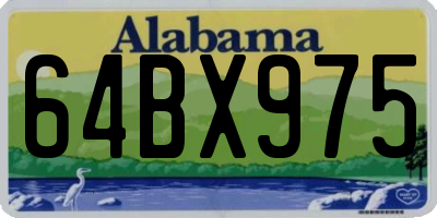 AL license plate 64BX975