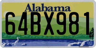 AL license plate 64BX981