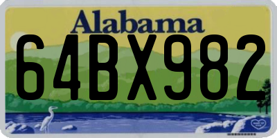 AL license plate 64BX982