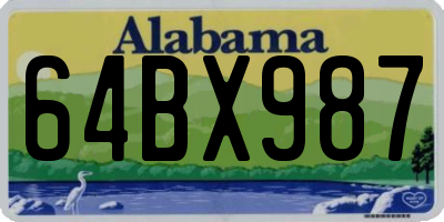 AL license plate 64BX987