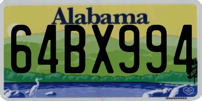 AL license plate 64BX994