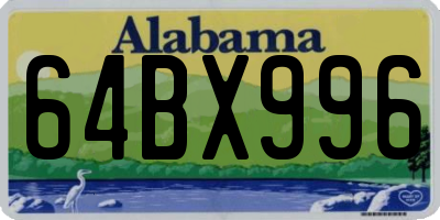 AL license plate 64BX996