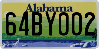 AL license plate 64BY002