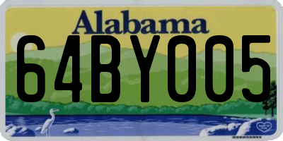 AL license plate 64BY005