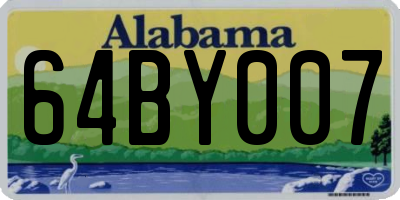 AL license plate 64BY007