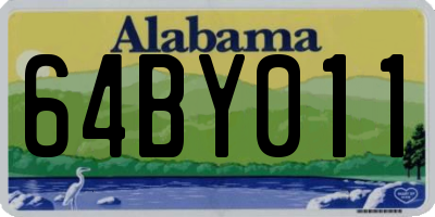 AL license plate 64BY011