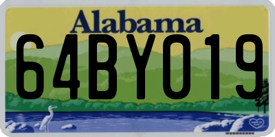 AL license plate 64BY019
