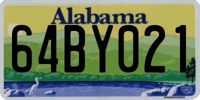 AL license plate 64BY021