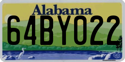 AL license plate 64BY022