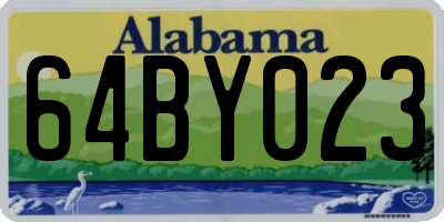 AL license plate 64BY023