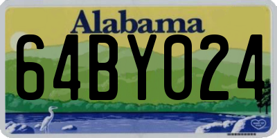 AL license plate 64BY024